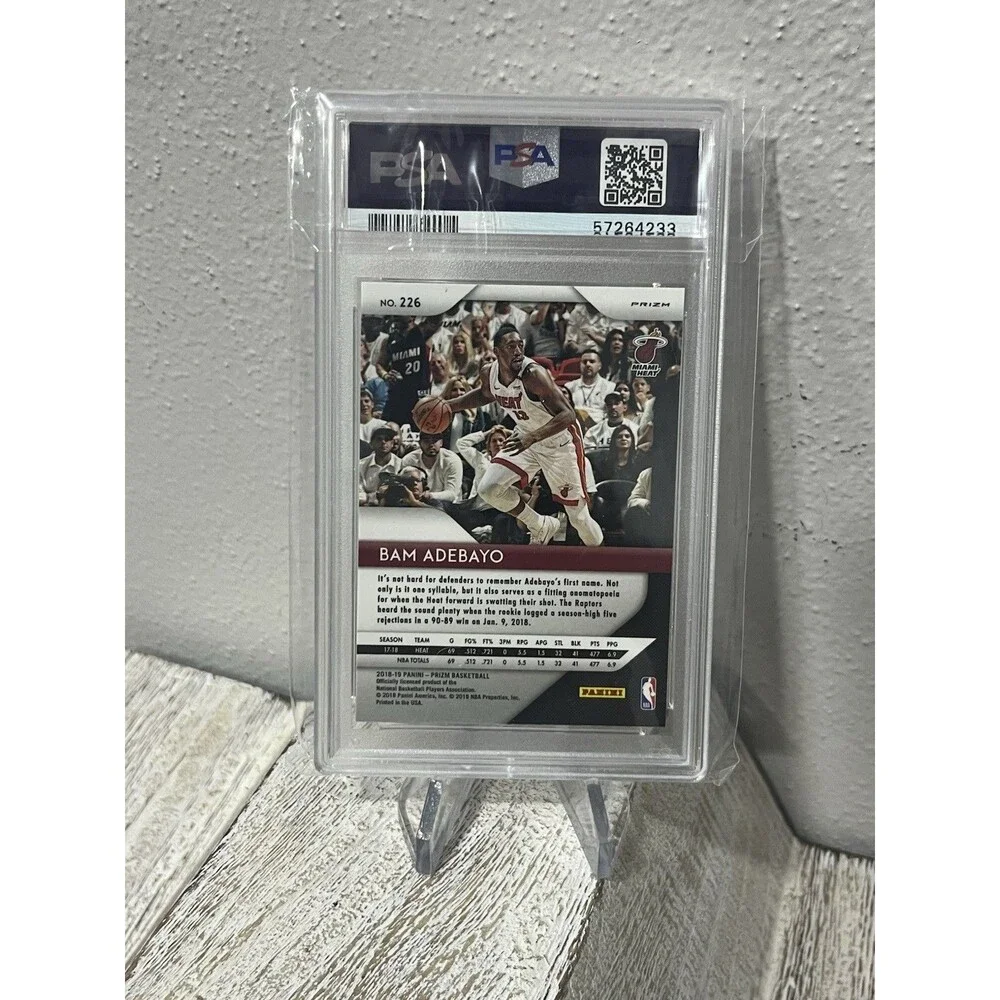 Bam Adebayo 2018 Panini Prizm Silver Prizm #226 PSA 9 MINT Miami Heat